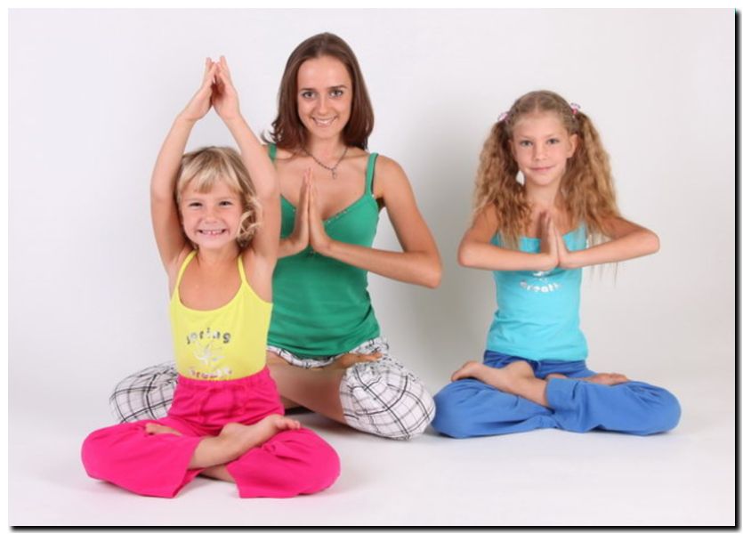 йога для детей в картинках